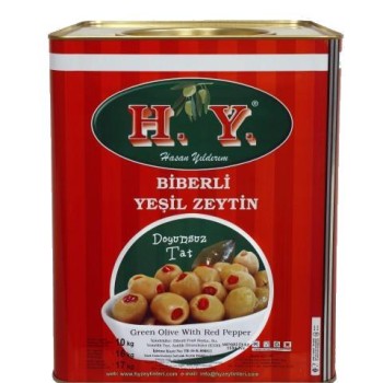 Biberli Yeşil Zeytin 10 Kg. (141 - 160)