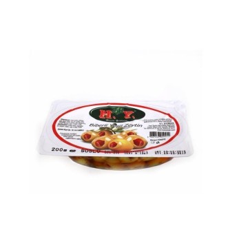 Soslu Biberli Yeşil Zeytin 100 Gr. (201-230) Soslu Biberli Yeşil Zeytin 100 Gr. (201-230)