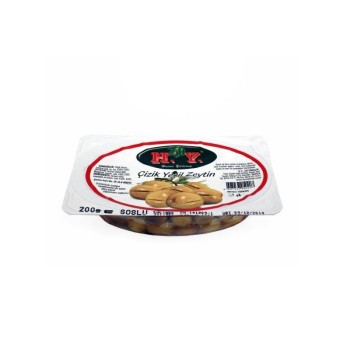 Soslu Çizik Yeşil Zeytin 100 Gr. (291-320) Soslu Çizik Yeşil Zeytin 100 Gr. (291-320)